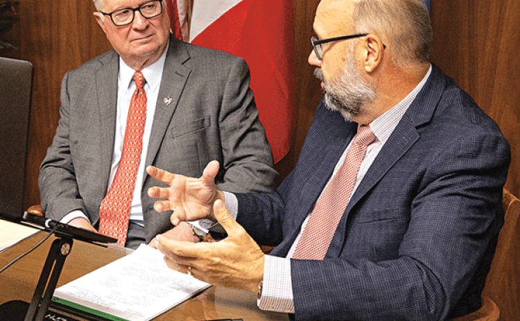 UL Lafayette has joined the Agence Universitaire de la Francophonie, becoming the country’s first member of the international network of French-speaking universities and research institutions. Dr. Fabrice Leroy, right, a professor of French and Francophone Studies, will be the University’s AUF liaison. He and Dr. Joseph Savoie, University president, recently visited with AUF representatives during a virtual welcome meeting. (Photo by Doug Dugas / University of Louisiana at Lafayette)