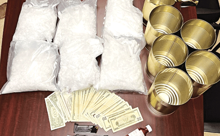 Twenty-four pound of methamphetamine with street value estimated at $200,000 was seized in a drug bust reported by Acadia Parish Sheriff KP Gibson.  (Acadia Parish Sheriff's Office photos)