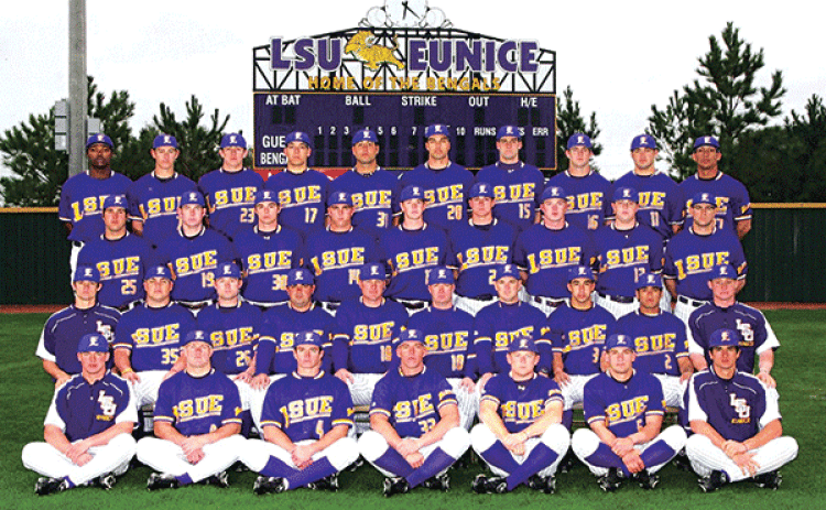 The 2010 national champions LSU Eunice baseball was inducted into the Bengals athletic Hall of Fame last Saturday. Several local players were on that team including Eunice High’s Jacque Fruge, Wesley Richard (St. Edmund), Edward Turk (St. Edmund) and the late Kaleb Manuel (Mamou). (File Photo)