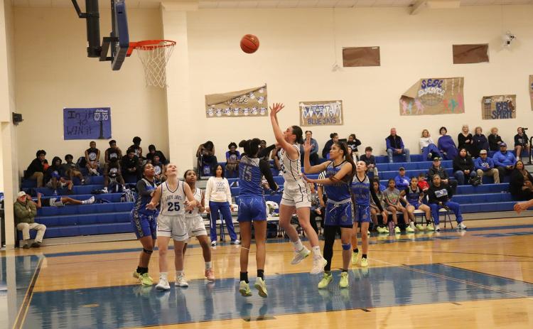 Aubrie LeJeune during a past St. Ed basketball game.