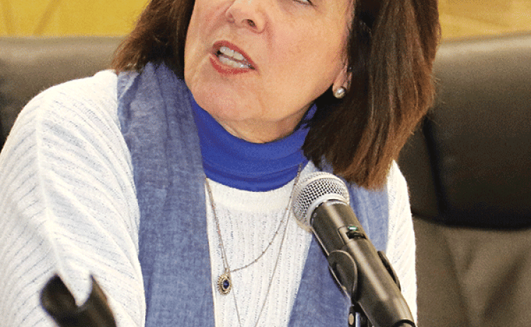 June Inhern, director of Early Learning and Head Start, at Wednesday’s St. Landry Parish School Board Academic Committee meeting. (Photo by Harlan Kirgan)