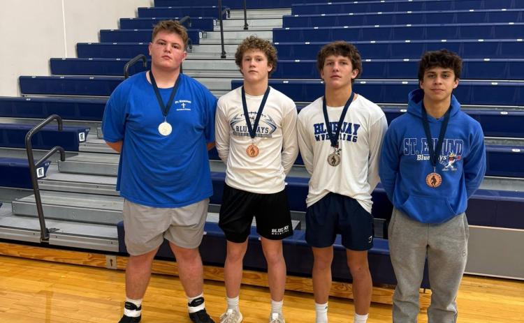 St. Edmund finished sixth out of 18 teams. From left, are Charles Sonnier, Wesley Reed, Cooper Berzas and Michael Perron. (Submitted photo)