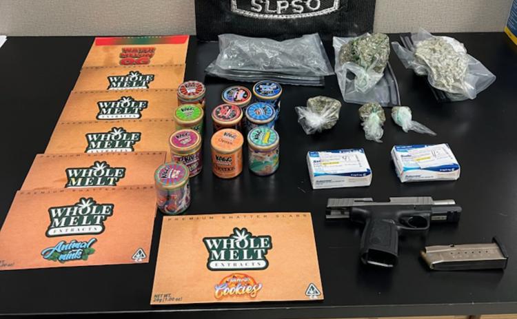 Evidence seized in an arrest in Lawtell on Sunday. (St. Landry Parish Sheirff's photo)