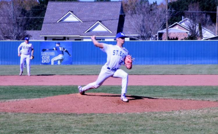 St. Edmund High School pitcher Wyatt Dubois. (Photo by Rhett Manuel)