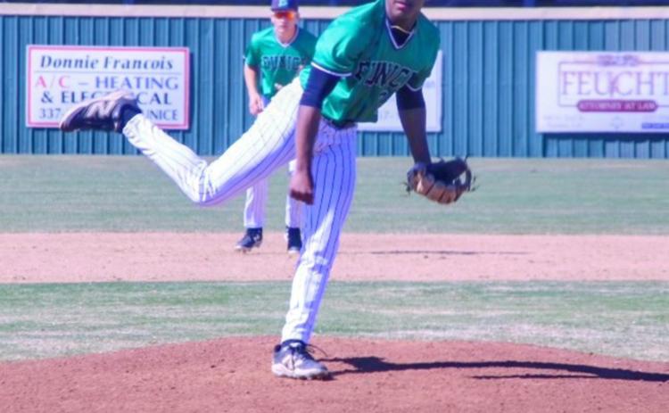 Eunice High School pitcher Malik Thomas. (Photo by Rhett Manuel)