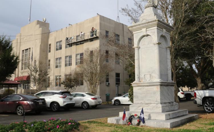 The monument to Confederate soldiers on the St. Landry Parish courthouse grounds is to be moved to a site at Kentwood. (File photo)