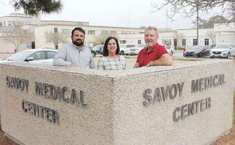 From left are new CEO/Administrator Lance Armentor, Chief Nursing Officer Laurie Manuel, and Director of Operating Danny LaHaye. (Photo Tony Marks/Ville Platte Gazette)
