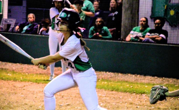 Eunice High’s outfielder Sydni Miller. (Photo by Sports Editor Rhett Manuel)