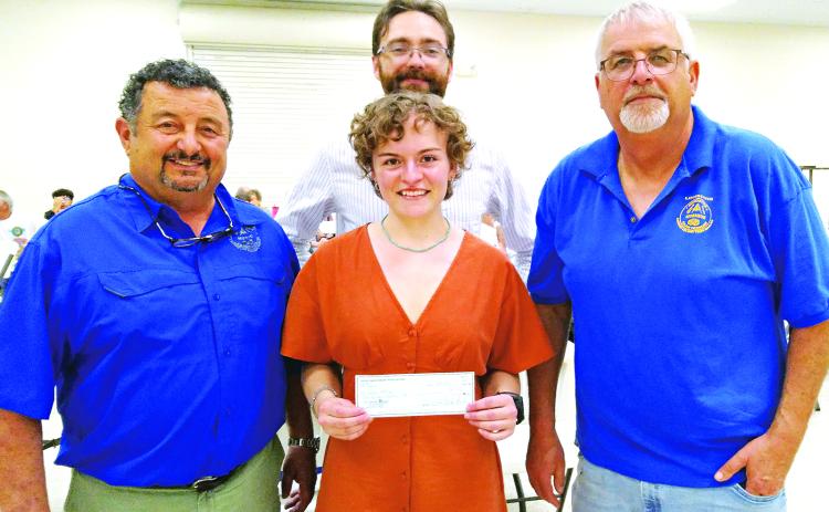 UL student Sarah Rodrigue was presented a $500 scholarship award from the CFMA, Acadiana Charter Chapter in Eunice, at their March meeting.