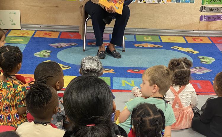 A Black history program was held at Dreamer’s Land  Daycare & Learning Center in Eunice. A special guest visited children and read a book.