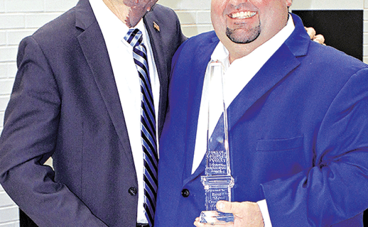 Late Church Point Councilman Errol "Slu" Comeaux, left, with Mayor Ryan "Spanky" Meche. (File photo)