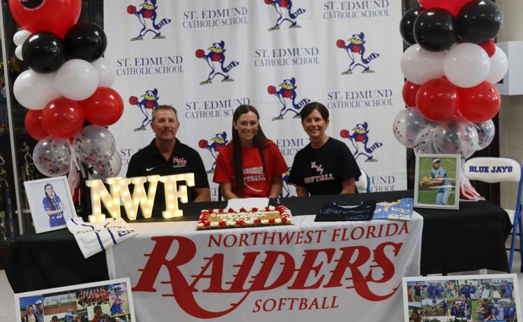 St. Edmund High School celebrated Caroline Lavergne as she signed her commitment to play softball for Northwest Florida State.