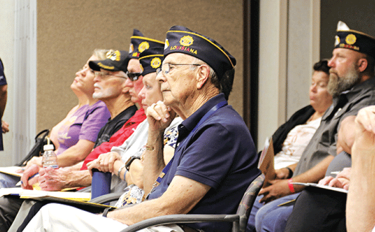 Dean Whitsett, center was among the veterans attending Vet Fest at LSUE on Saturday. (Photos by Harlan Kirgan)
