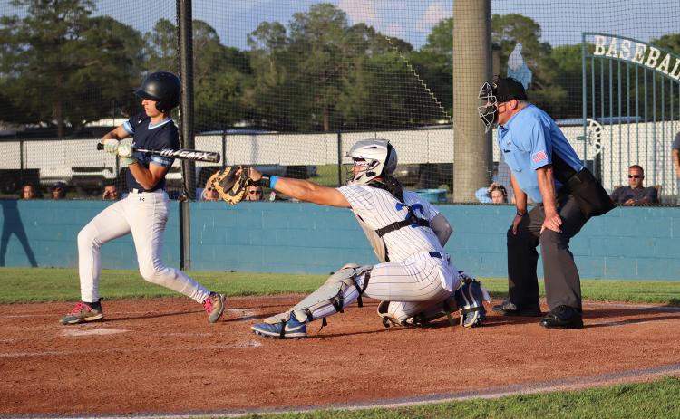 St. Edmund Blue Jays played against Westminster on April 1 and the final score of the blue jay Westminster game was 5-0 in favor of the St. Ed Blue Jays. Pictured is Max Smith. (Photo by Amy Myers)