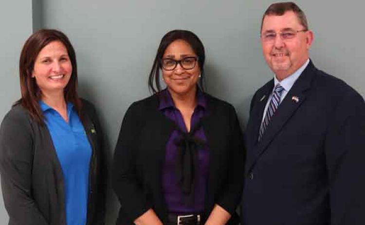 From left, St. Landry Parish Governement Finance Director Caryn Fulop, WIOA Workforce Director Brenda Foulcard and St. Landry Parish President Jessie Bellard. (Submitted photo)