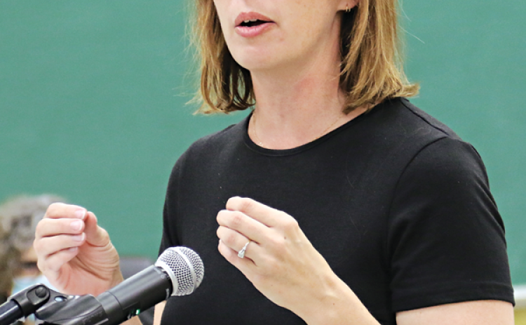 Lindsay Smythe, École Saint-Landry school leader.