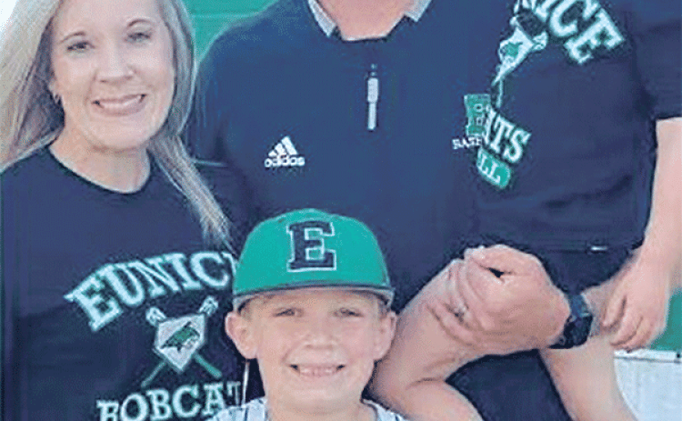 New Eunice head coach Stuart Turner takes over for the retiring Scott Phillips. An alumni of Eunice High, Turner has been an assistant at the school in baseball and football since 2020. He played college baseball at LSUE and Ole Miss and played professionally with the Cincinnati Reds after being drafted by the Minnesota Twins in the third round of the Major League Baseball Amateur Draft. He is married to Danielle and has two children, Easton and Haven. (Photo courtesy of Eunice High School)