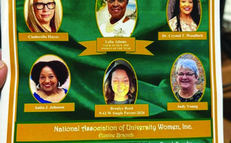 The Eunice Branch of the National Association of University Women (NAUW), Inc. recently held its annual Women’s History Month event, the Women Making History Celebration 2026, on Sunday, March 15.