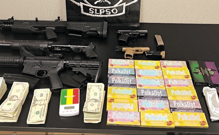 Evidence seized in drug arrest included chocolate-covered mushroom bars, according to St. Landry Parish Sheriff Bobby Guidroz. (St. Landry Parish Sheriff’s Office photo)