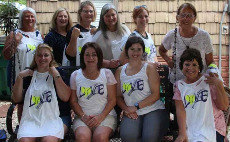 The Eunice Ladies Tennis League (ELTL) held its end of the season tennis banquet Tuesday evening. The winning team for the spring season was announced, and Team Janet captured the win. All members enjoyed an evening meal, door prizes were given, and the winning team received T-shirts. Seated, from left, are Robin Savoy, Debbie Miller, Heidi Dischler and Myra Miller. Standing, from left, are Jeanine Kibodeaux, Ellen Myers, Jamie Kirsch, Angie Thibodeaux, Bonnie P. Kyzar and Connie Tupper. Not pictured are Ja