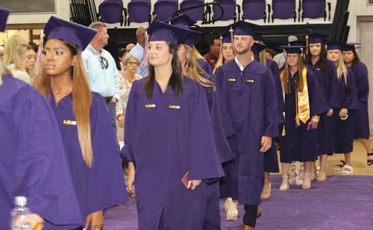 The Spring Commencement ceremony was held Friday at LSUE. The guest speaker was Andrew Ward, president and founder of Acadiana Veterans Alliance. Mary Werner, a LSU Board of Supervisor member, conferred the degrees.