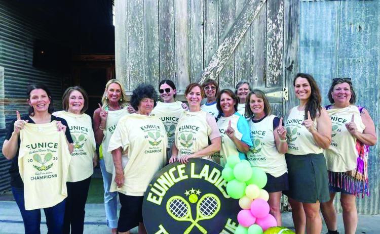 The Eunice Ladies Tennis League (ELTL) finished its 2026 spring season with an end of the season tennis banquet. Team Pitre was declared the season’s winners and were presented with winning T-shirts.