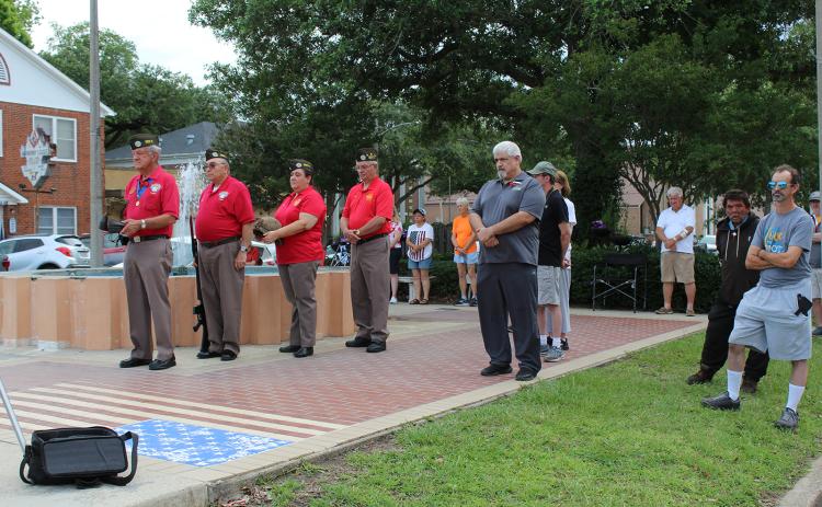 Veterans from the VVA (Vietnam Veterans of America) Chapter 215 were part of the Memorial Day ceremony program held Monday. (Photos by Myra Miller)