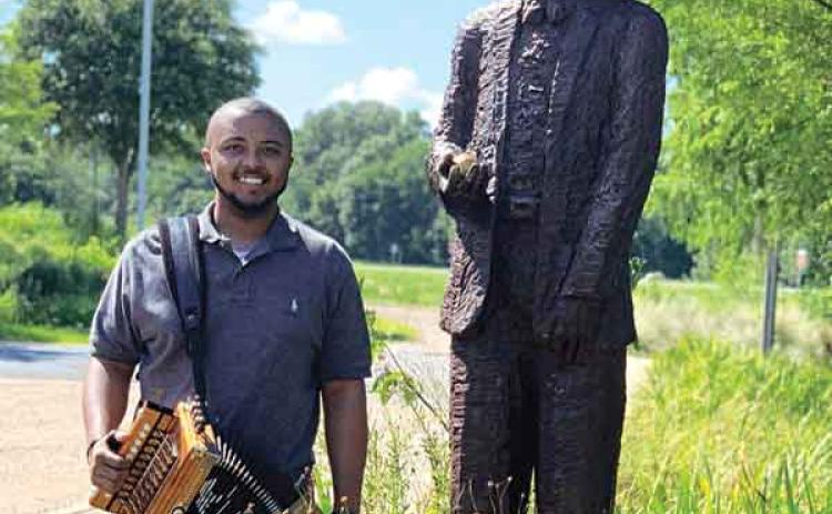 Accordionist Kaleb LeDay