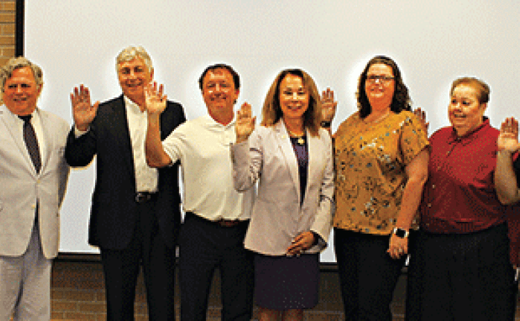 The Wednesday regular Rotary Club meeting included naming the 2022-2023 Rotarian of the Year, installation of the new Rotary president and officers and board members. Doing the official swearing in duties was retired Judge Ellis Daigle.  The newly elected Rotary Club officers include, Nancee Sorenson, president-elect; Lynn LeJeune, vice president-elect; Van Reed, secretary-elect; and Shirley Vige Jr., treasurer-elect. Board members include John Pucheu, Jacque Pucheu, Donnie Richard, Ericka Fontenot, Pat Dos