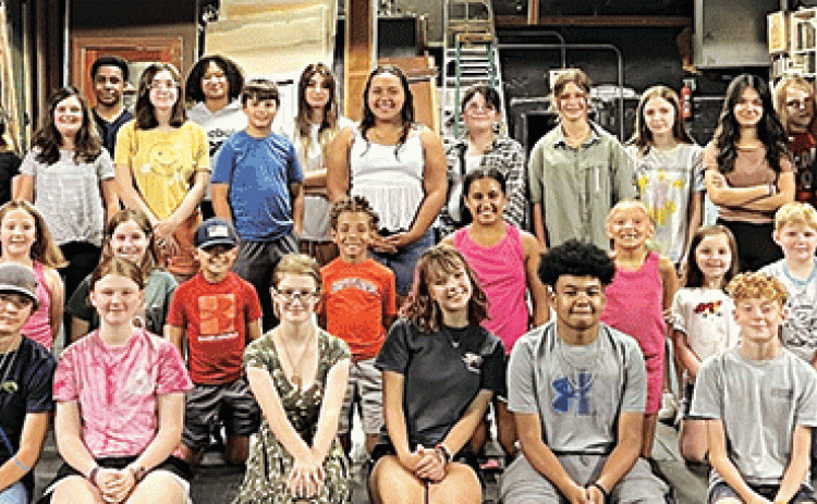 The cast and crew of the upcoming production of “Once Upon A Fairy Tale” are bottom row, from left, Brayden Landry, Demi Vidrine, Riley Long, Kaydie Oberste, Waylon Carmouche and Sam Menard; middle row, Gabriella Butts, Sophia Duhon, Wesley Lapoint, Kane Poullard, Lillian Veillon, Kali Poullard, Emma Kate Duhon, Henry Menard and Evelyn Parker; third row, Abigail Butts, Millie Ardoin, Sylvia Maricle, Elizabeth Duhon, Wesley Elfert, Dashae Davis, Amelia Bourgeois, Rose Young, Elle Soileau, Shely Niles, Scarle
