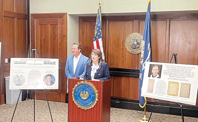 Louisiana Attorney General Liz Murrill said Monday she will ask a federal judge to dismiss a lawsuit parents have brought to stop a new state law that requires the Ten Commandments to be posted in every public school classroom. (Piper Hutchinson/Louisiana Illuminator)