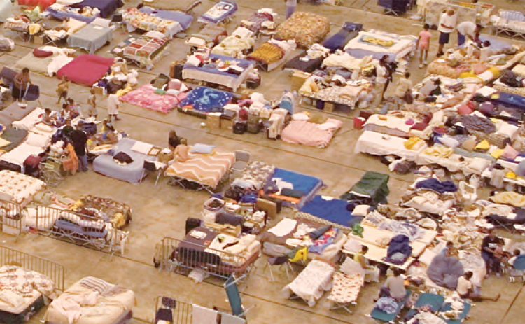 The film “Cajundome City” will premiere at 7:15 p.m. Aug. 25 at UL Lafayette’s LITE Center. The documentary examines how the venue became the country’s first mega-shelter with a medical clinic, pharmacy, commissary and post office. (Photo from the University of Louisiana at Lafayette)