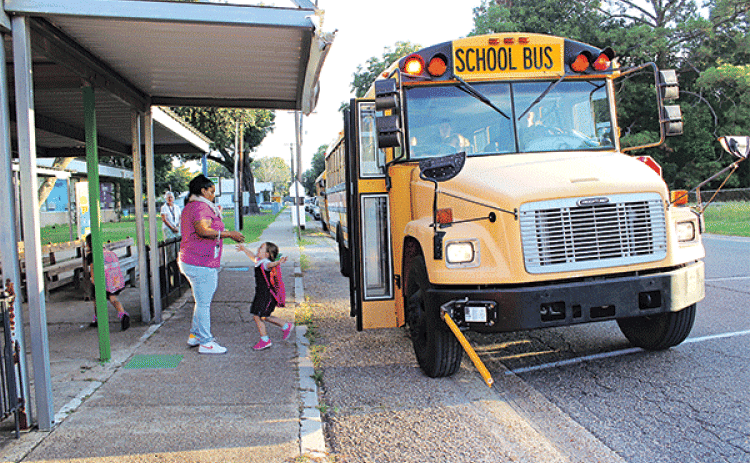 Eunice Mayor Scott Fontenot urged motorists to be extra cautious in school zones as school starts. (Photo by Myra Miller )