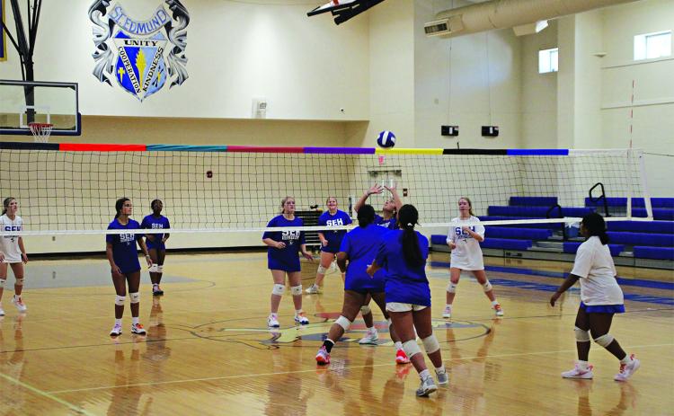 St. Edmund Lady Jays practice on Wednesday afternoon. (Photo by Rhett Manuel)