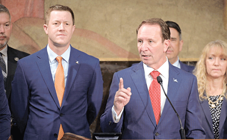 Louisiana Gov. Jeff Landry issued an executive order Tuesday prohibiting the teaching of critical race theory in Louisiana K-12 public schools. (Allison Allsop/Louisiana Illuminator)