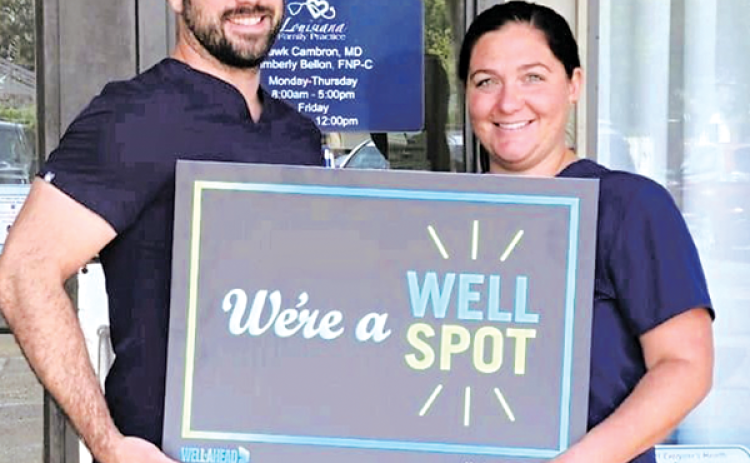 From left, are Dr. Hawk Cambron and Kim Bellon, FNP-C. (Submitted photo)