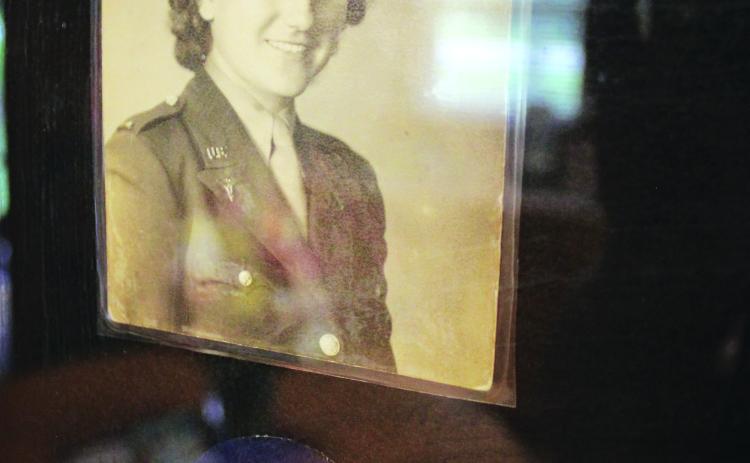 Irma Boulet Darphin’s home features several items from her time serving as a U.S. Army nurse during World War II. Darphin turned 100 on Aug. 8. (Photo by Claudette Olivier/The Church Point News)