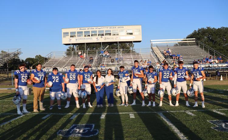 St. Edmund honored their Senior football players and trainers at Thursday night’s football game against Morgan City.