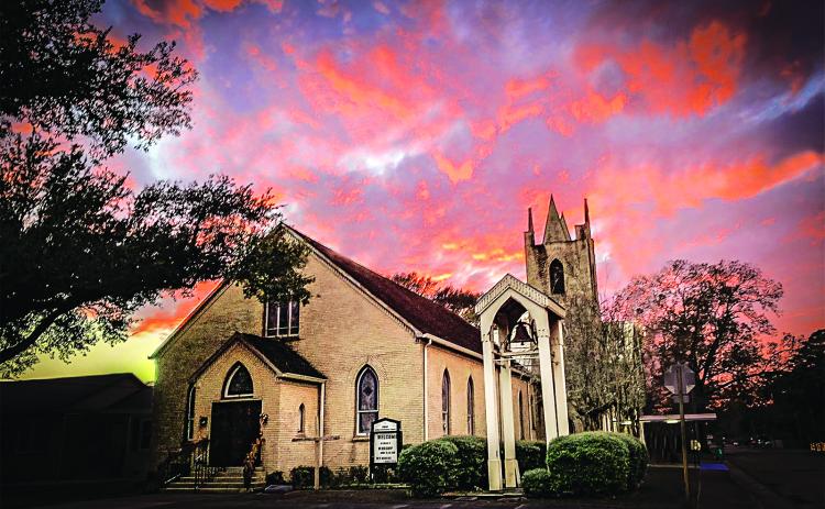 The First United Methodist Church,  501 S. 5th St., of Eunice is celebrating its 130th anniversary on Oct. 26 and 27. (Photo by Dwight Jodon)