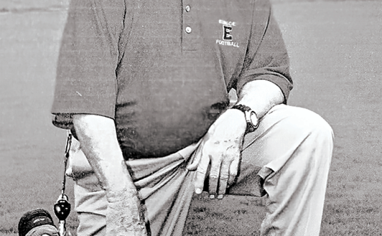 Coach Marion Fruge is shown in this photo from his time at Eunice High School. In 1989, he led the football and track programs, including district and state title challenges in football and track. (Submitted photo)