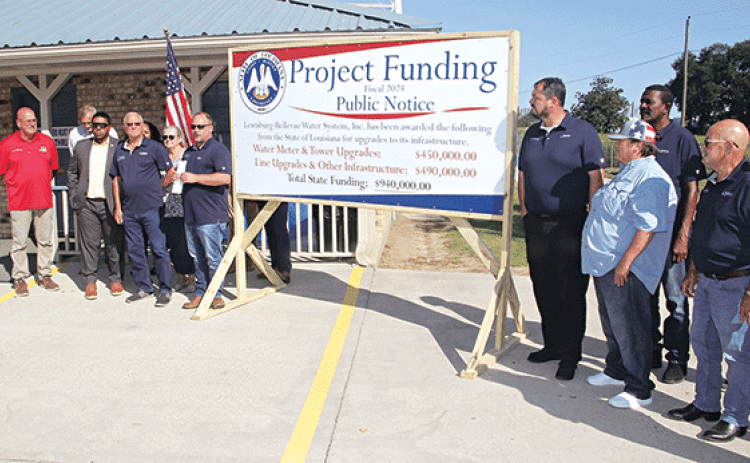 The Lewisburg-Bellevue Water System celebrated state funding on Wednesday which will allow it to improve its services including new digital water meters. (Photo by Harlan Kirgan)