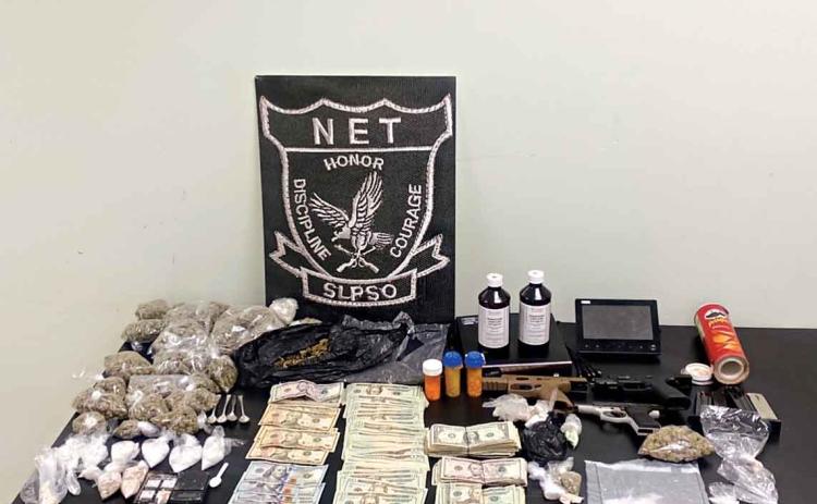 A suspected drug operation in the 200 block of North St. George in Eunice was busted by the St. Landry Parish Narcotics Team on Sunday, according to Sheriff Bobby Guidroz.