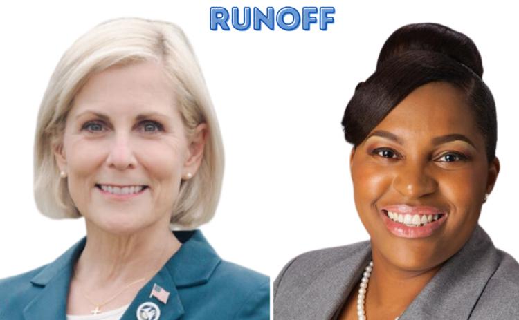 Nancy Landry, left, and Gwen Collins-Greenup will meet in the Nov. 18, 2023, runoff for Louisiana secretary of state. (Louisiana Illuminator)
