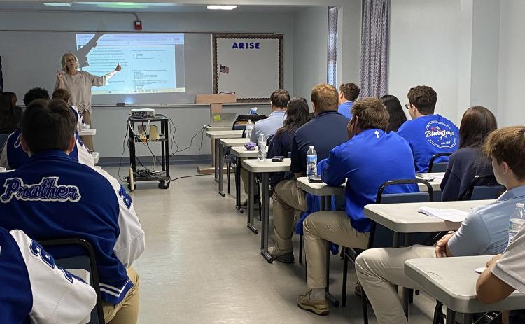 Kate Aucoin, ACT certified instructor, held an ACT Bootcamp at St. Edmund High recently.