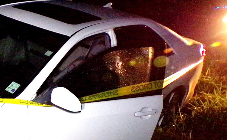 Victim's vehicle in homicide. (St. Landry Crime Stoppers photo)