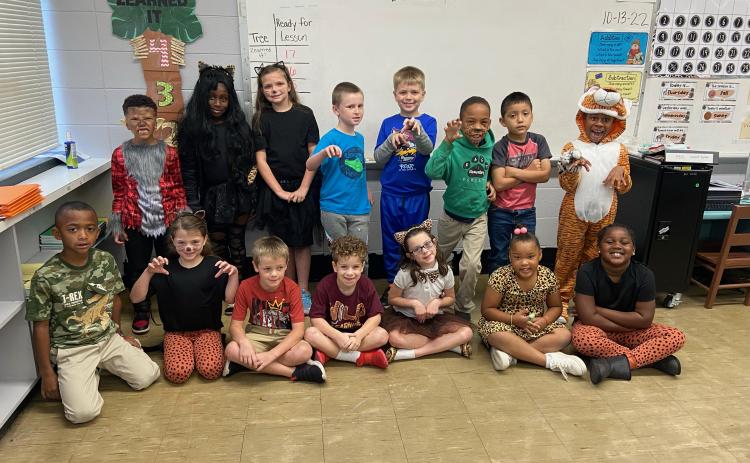 Hailey Feucht’s second graders at East Elementary were wild about homecoming last week. In front, from left, are Jaylen Thomas, Kora Higginbotham, Cade Duvall, Baylor Chappell, Arabella Ardoin, I’mani Perrodin and Rhylee Vallare. Standing, from left, are Larenz Milburn, Cyrionne Lewis, Kallie Bihm, Paul Roy, Kruze Myers, Antonio Thomas, Javier Lopez and Chase Williams.