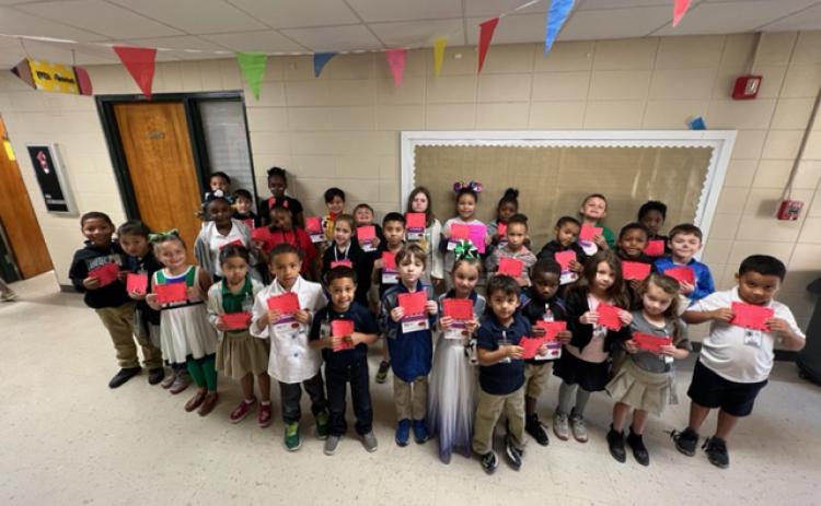 Perfect Attendance students at Eunice Elementary