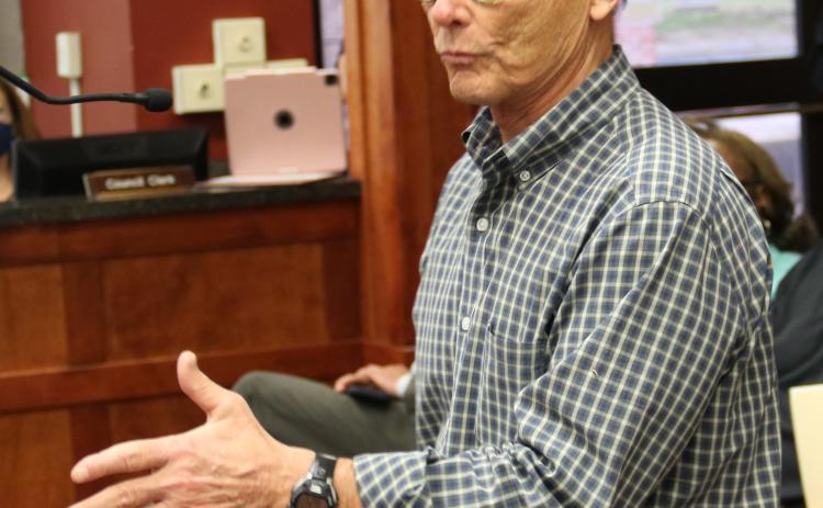 William Goodell Jr. at an October 2021 St. Landry Parish Council meeting. (Photo by Harlan Kirgan)