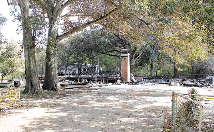 Total loss structure at 122 Marshal Lane.