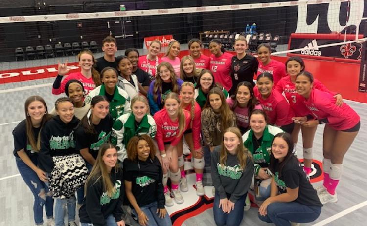 Eunice High Volleyball team at UL Lafayette
